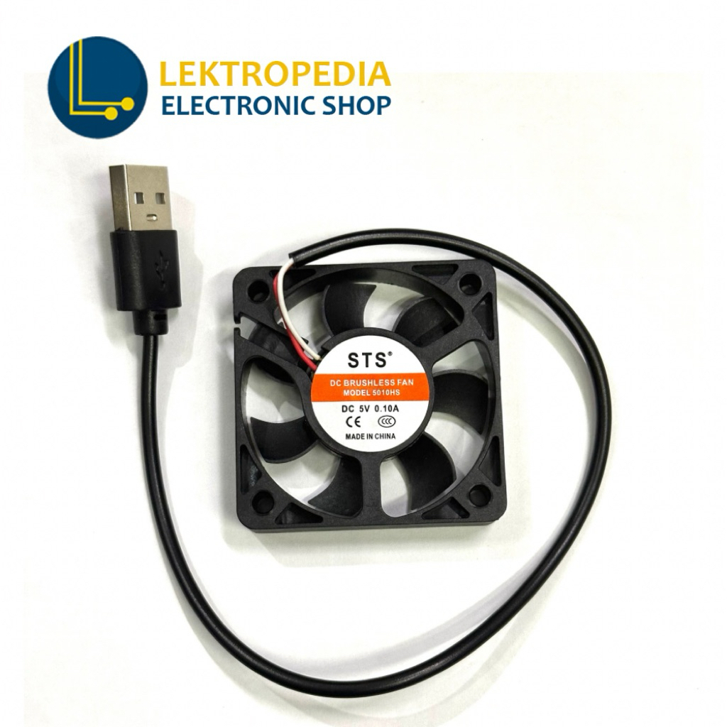 Fan DC 5V 5cm Jack USB STS Kipas Cooling Fan 5 cm 5 V 5 Volt 5x5 Mini