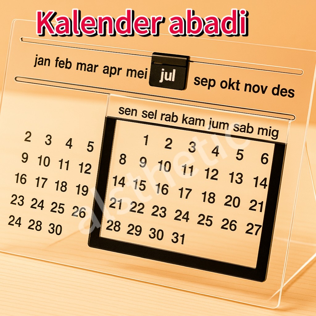 

Kalender Abadi dari akrilik