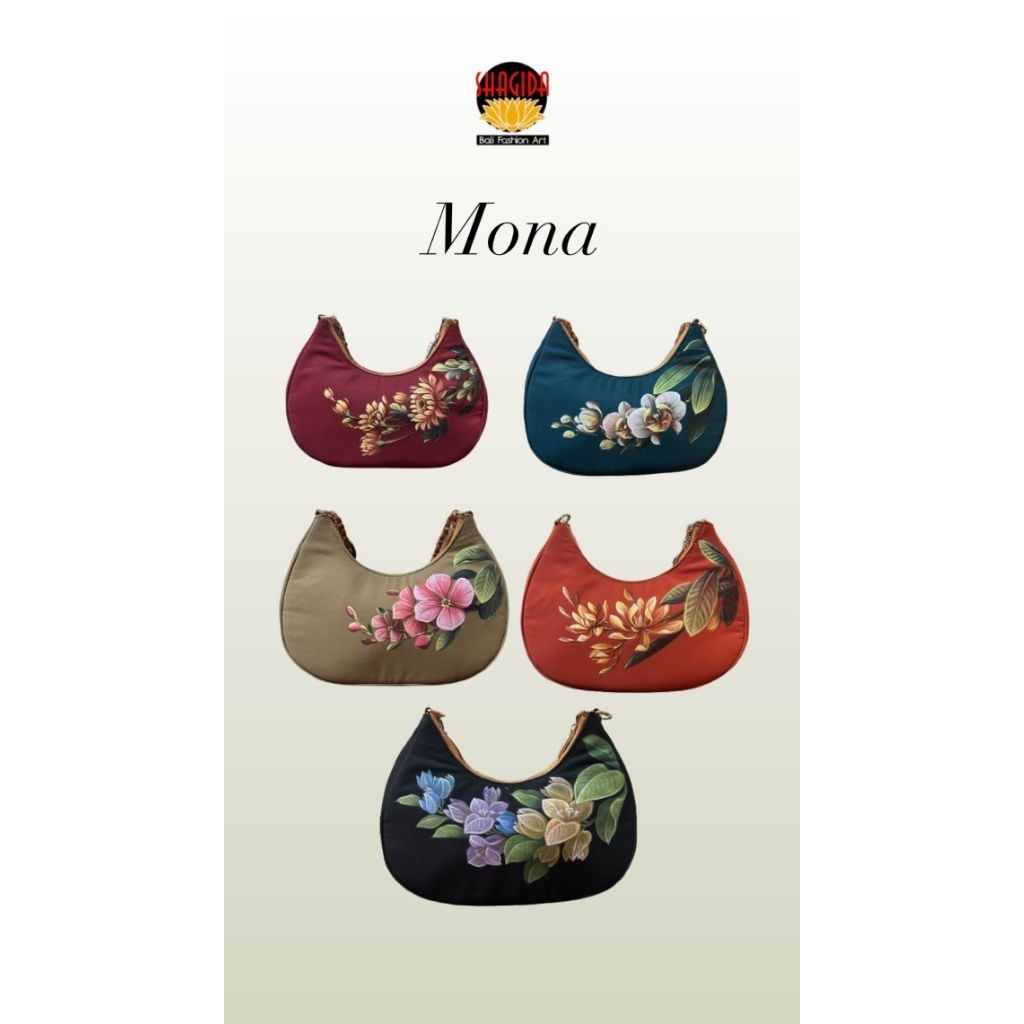 Tas Tangan / Handle Lukis Mona Bag SHAGIDA • Souvenir & Oleh - oleh Khas Bali