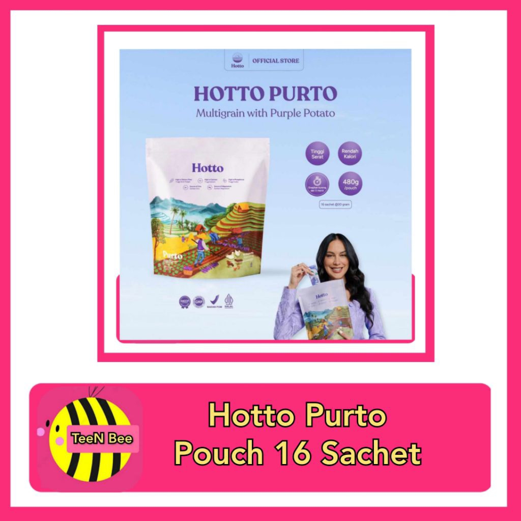 

ORIGINAL Hotto Purto Multigrain Oat dengan Ubi Ungu Pouch 16 Sachet
