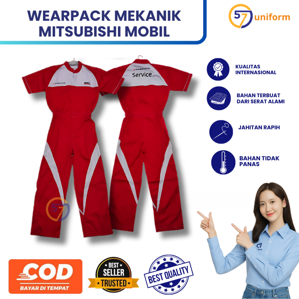 Wearpack Seragam Mitsubishi || Mekanik Mitsubishi || Mekanik Mitsubishi || Seragam Bengkel