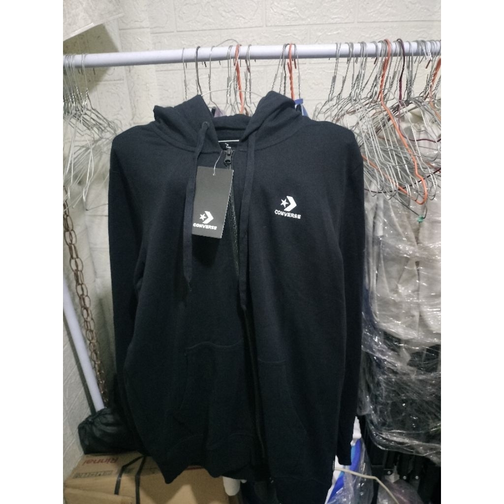 zipper hoodie converse original 100%