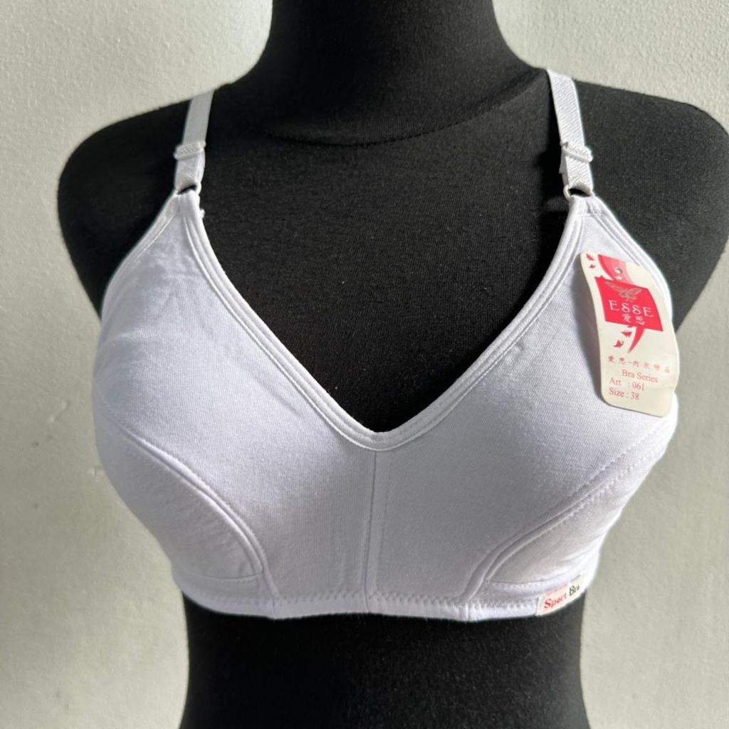 Esse Sprots Bra Putih Wanita Tanpa Busa Kawat Size 32 34 36 38