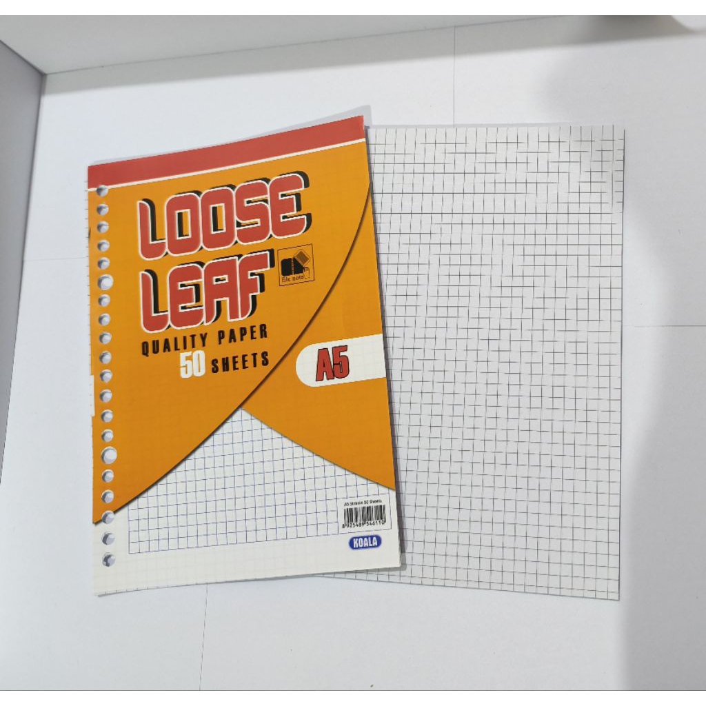 

Loose Leaf A5 50 Strimin / Kotak