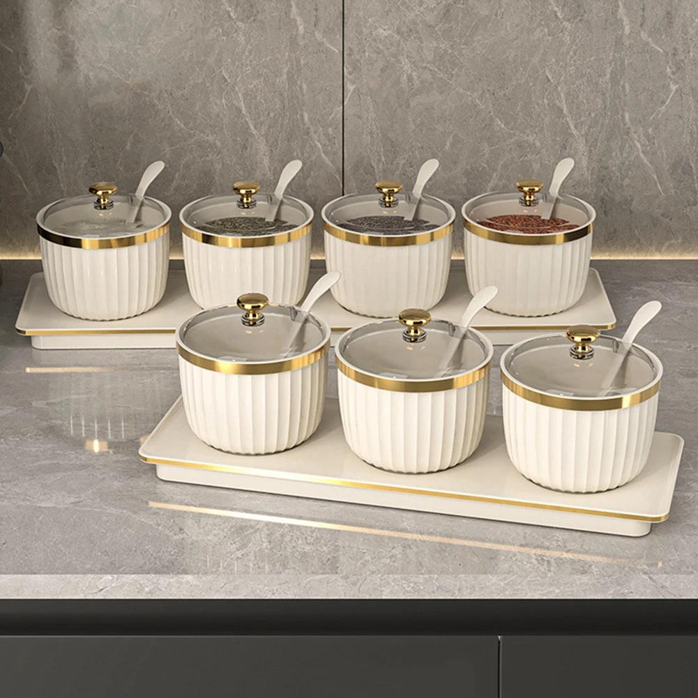 Tempat Bumbu set estetic 3/4 in 1 Toples bumbu dapur/toples bumbu cantik/set bumbu