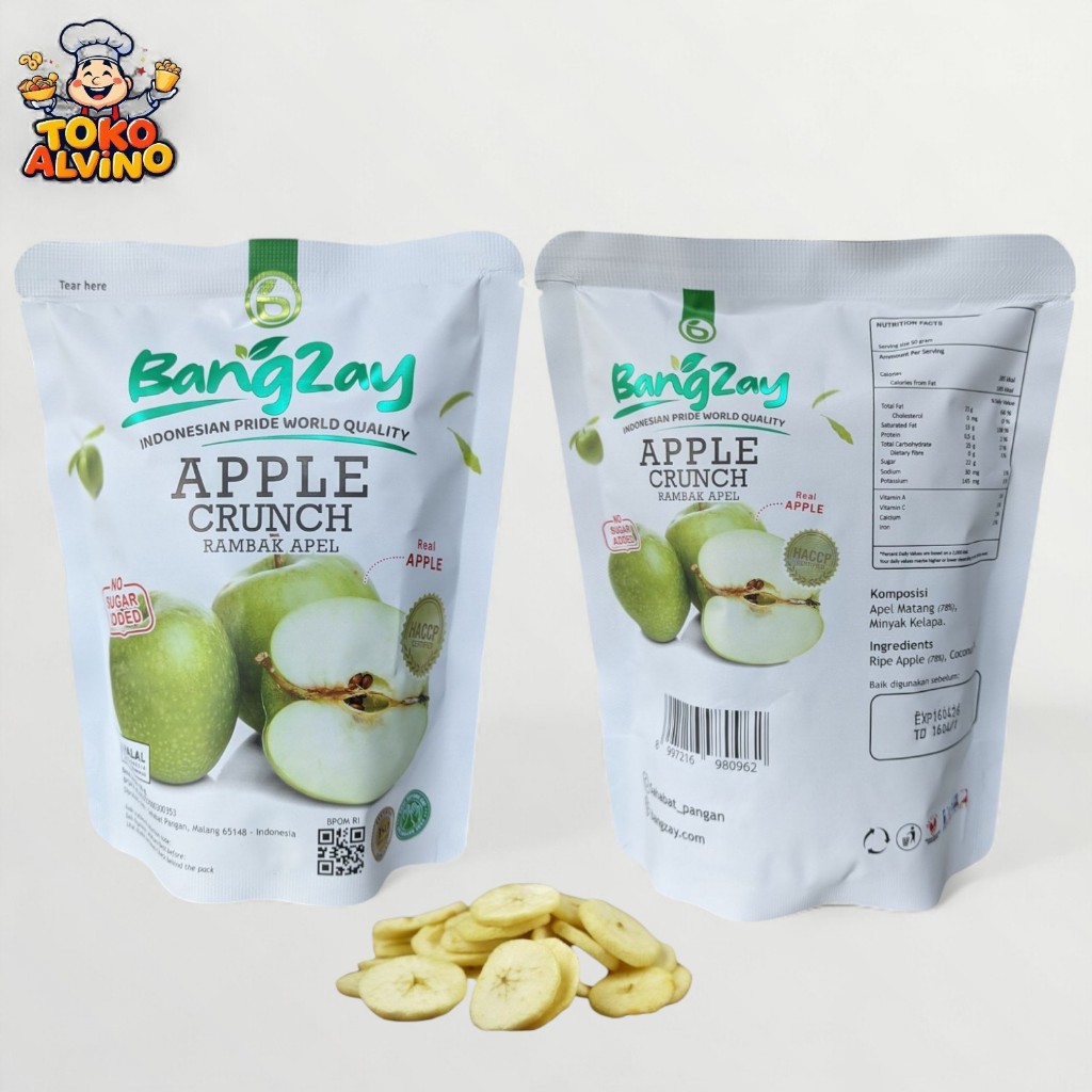 

KERIPIK APEL BANGZAY 50GR | KRIUK SEGAR KHAS MALANG, KUALITASNYA LEVEL DUNIA!