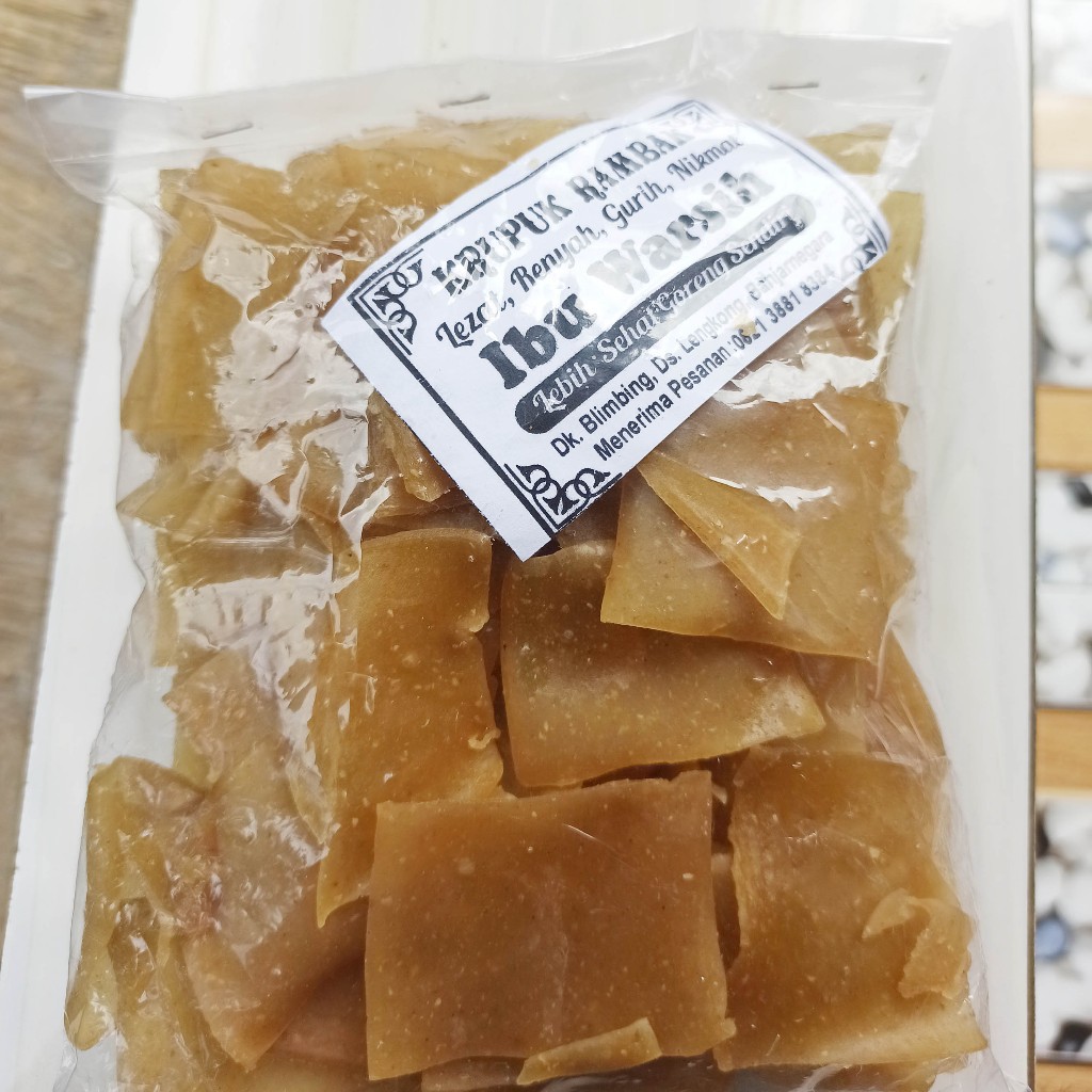 

Krupuk Rmbak Mentah 250gram Gurih,Renyah Dan Enak / Krupuk Rambak Kotak Mentah