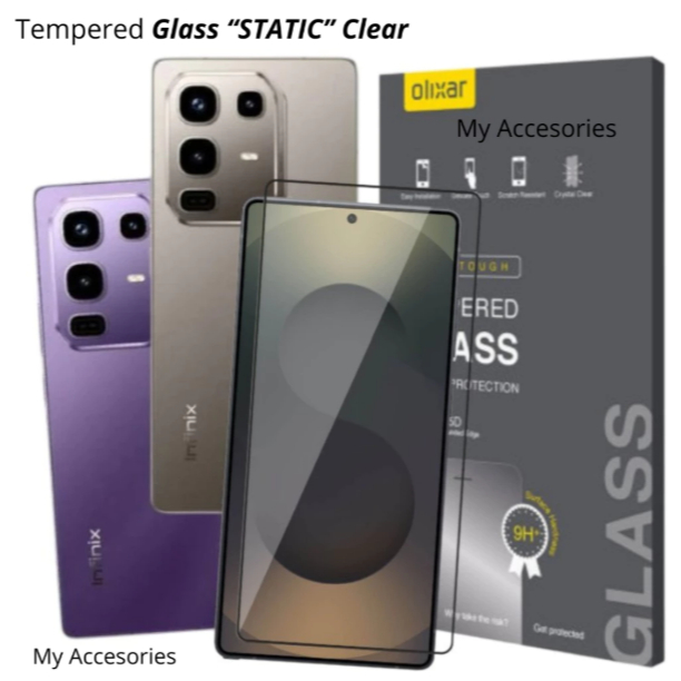 Tempered ORIGINAL STATIC CLEAR INFINIX Note 50 Pro 40 30 30Pro 12 11 11Pro 10 Pro VIP G96 2023 Tempe