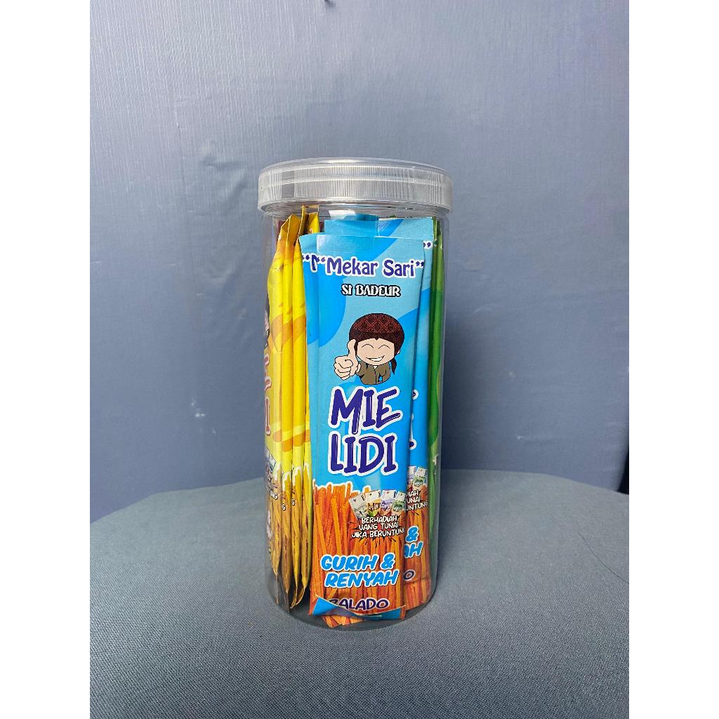 

mie lidi karakter isi 20 cemilan renyah dan gurih