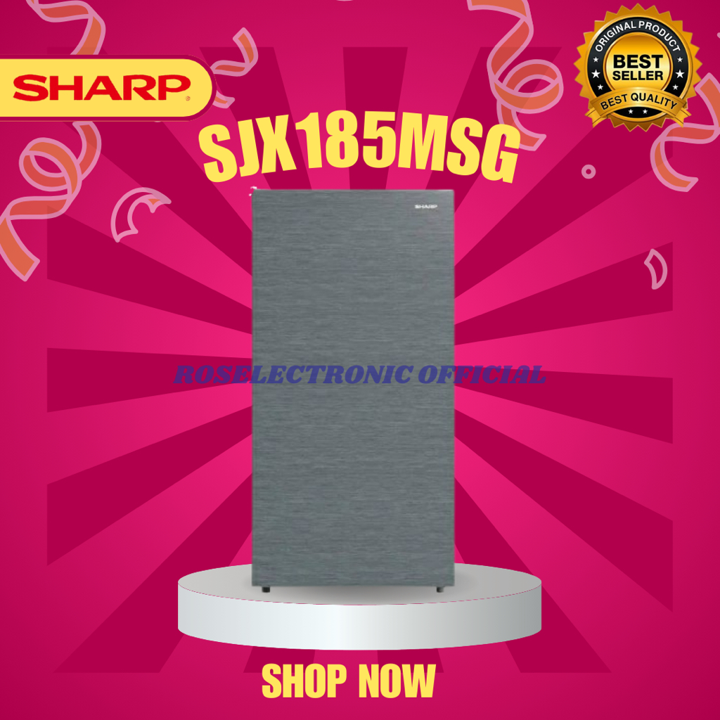 KULKAS SHARP 1 PINTU SJX185MSG 128L/SJX-185MSG/SJX 185MSG/SHARP KULKAS 1 MURAH ORIGINAL BERGARANSI