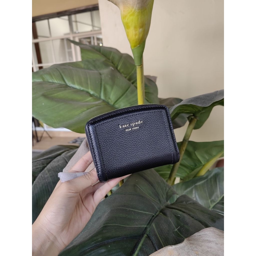 Kate Spade Knott Small Compact Wallet Leather Black