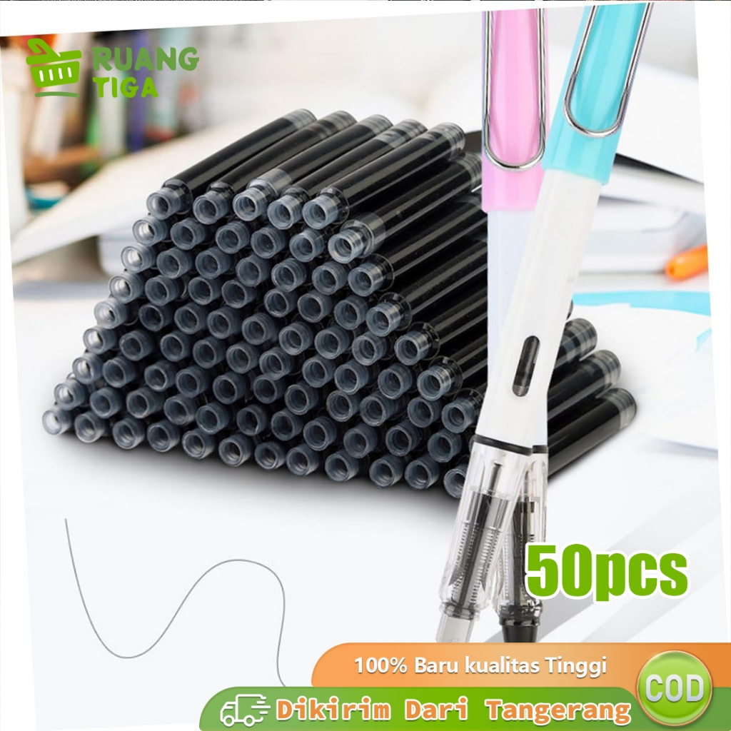 

50pcs Tinta Fountain Pen Set Tinta Pena Refill Nib Kaligrafi Pena Multi Fungsi Isi Ulang Tinta Pena 0.9ml