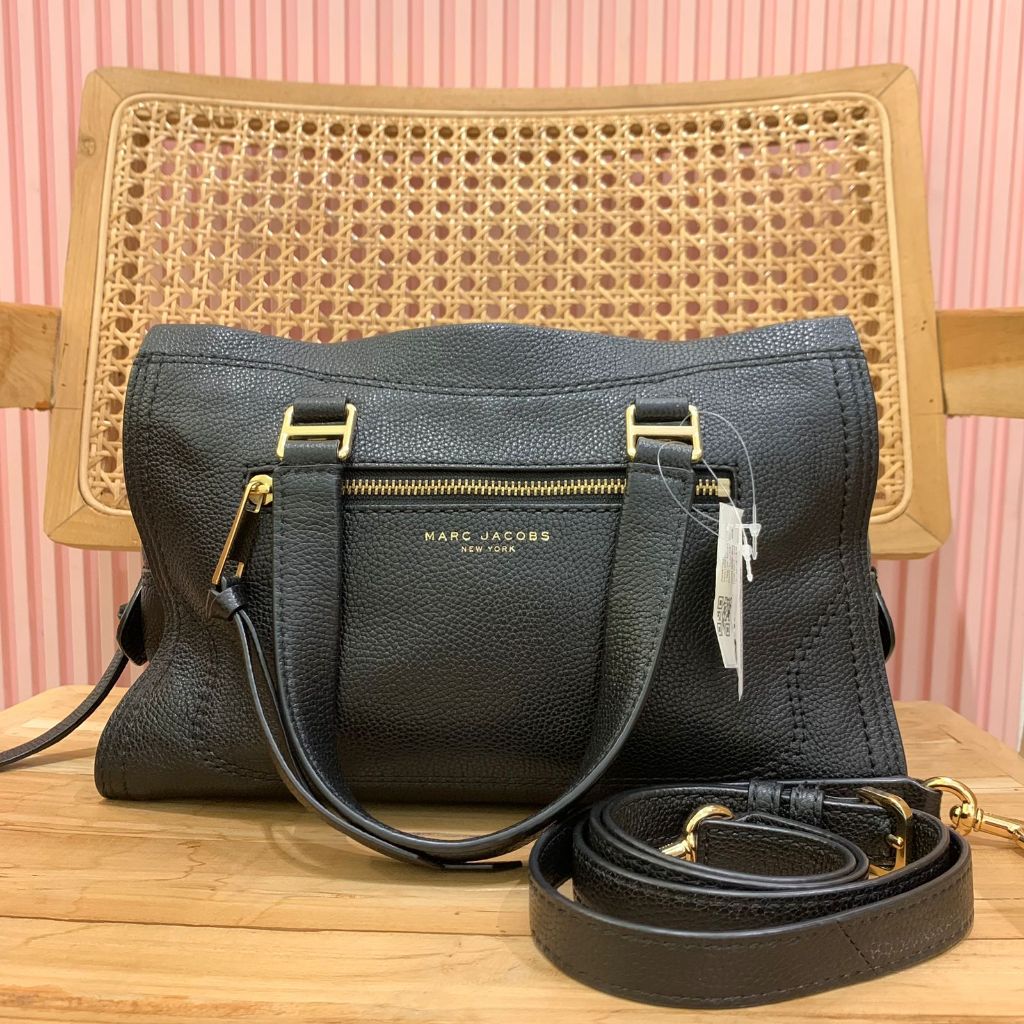 Tas Marc Jacobs Cruiser Leather Satchel Bag in Black PRELOVED