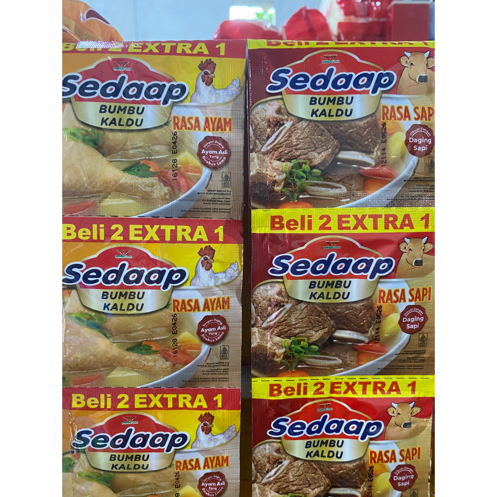 

Bumbu kaldu sedaap renceng/Kaldu ayam/Kaldu sapi