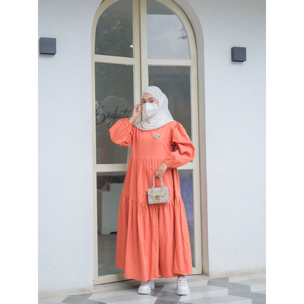 Midi Dress  Premium katun poplin/ katun jepang adem