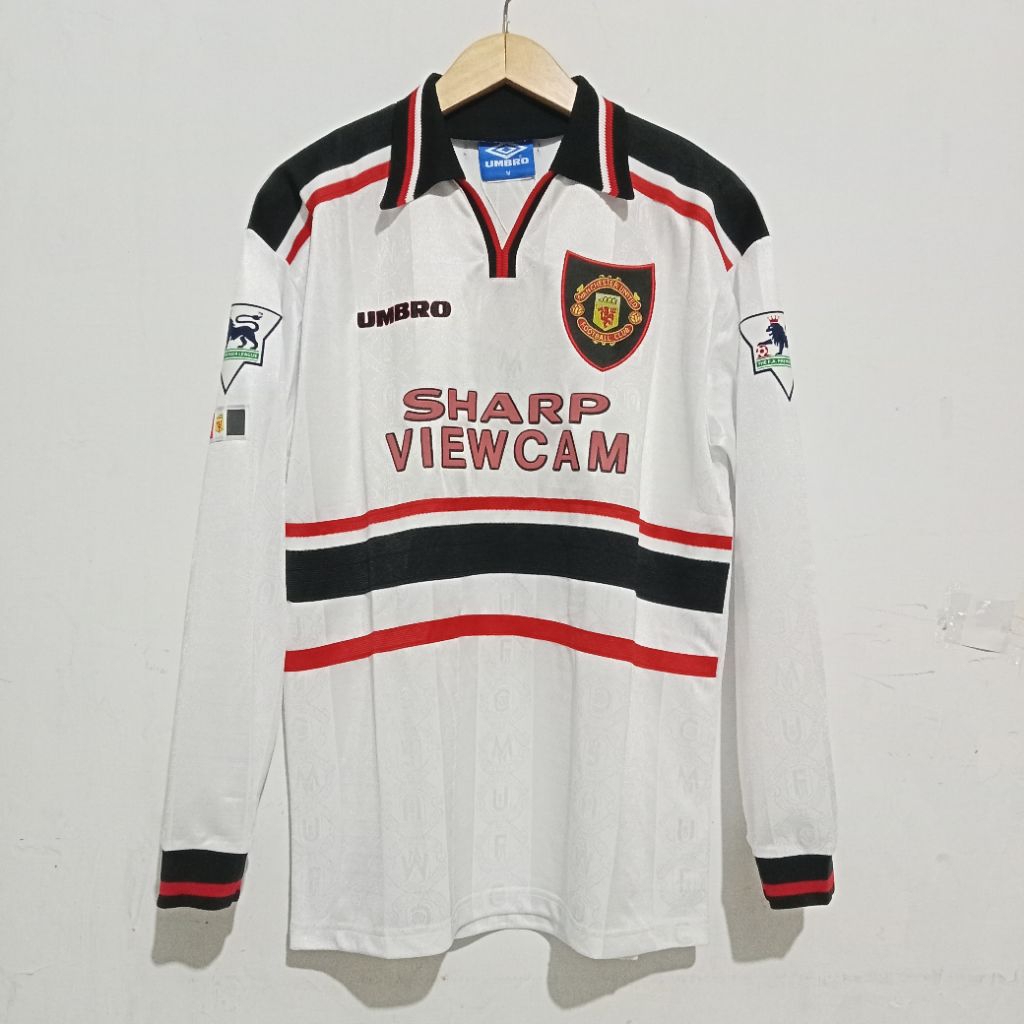 Jersey Retro Manchester United Away 1997/1999 Long Sleeve Nameset Beckham Grade AAA