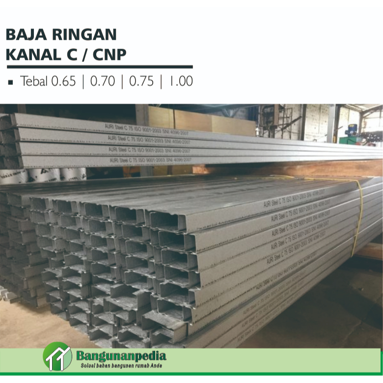 BAJA RINGAN TRUSS 0,65 / 0,70 / 0,75 / 1 MM KANAL C PANJANG 6 METER