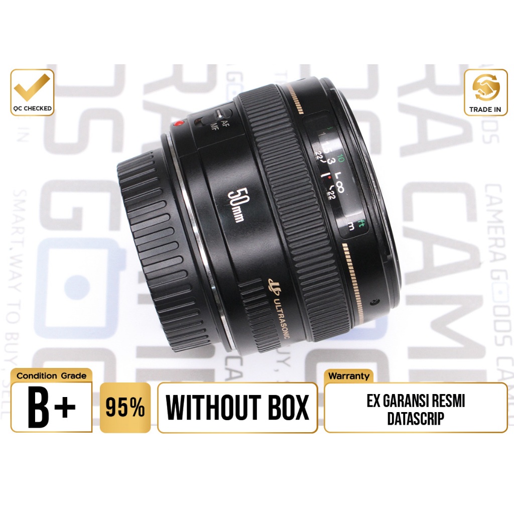 Lensa Canon EF 50mm F1.4 USM Lens Second Bekas Grade B+ / Canon EF50mm f/1.4 - L250397