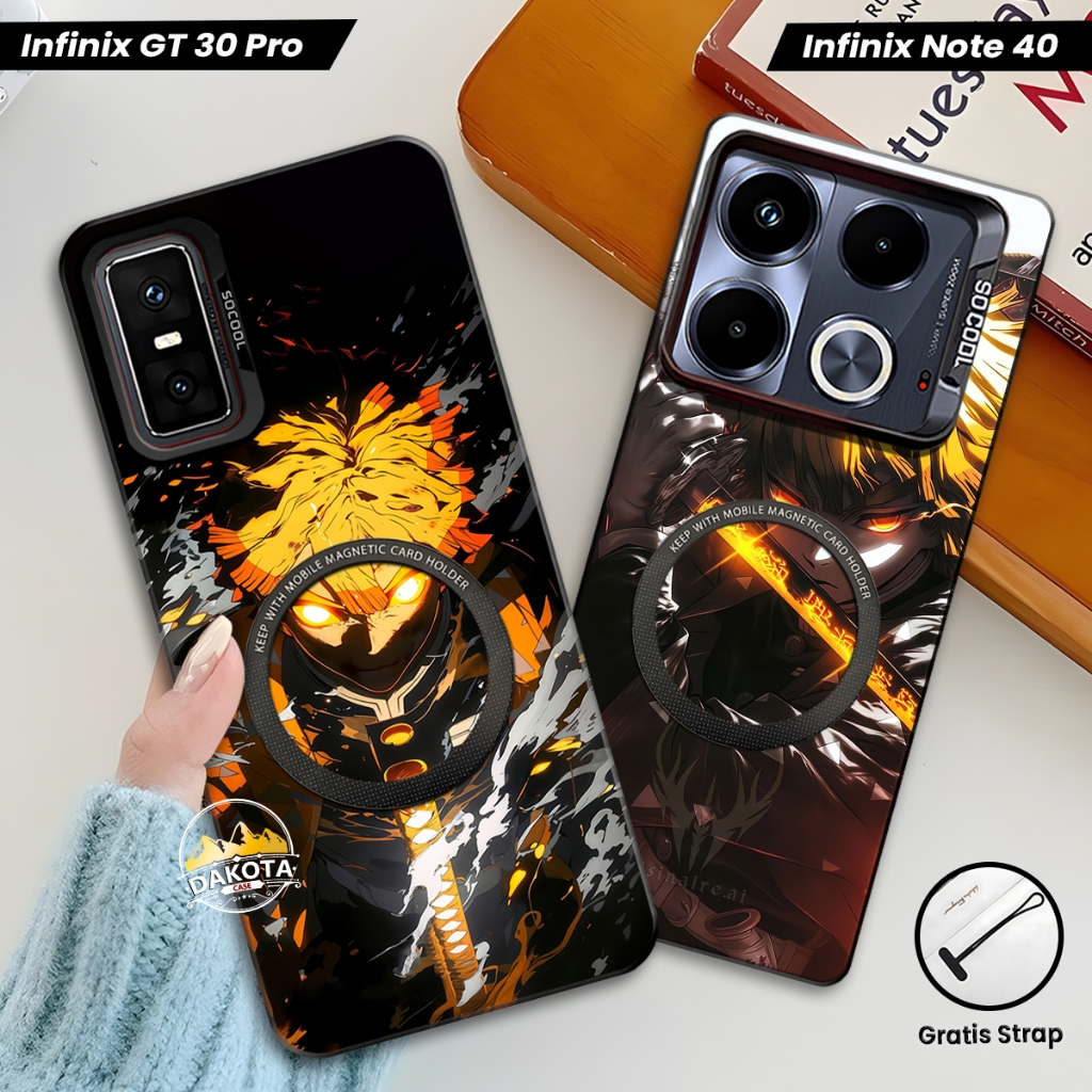 Casing Magnetic Infinix GT 30 PRO / GT 20 PRO / GT 10 PRO IMD Hologram Gambar Zenitsu | Casing Suppo