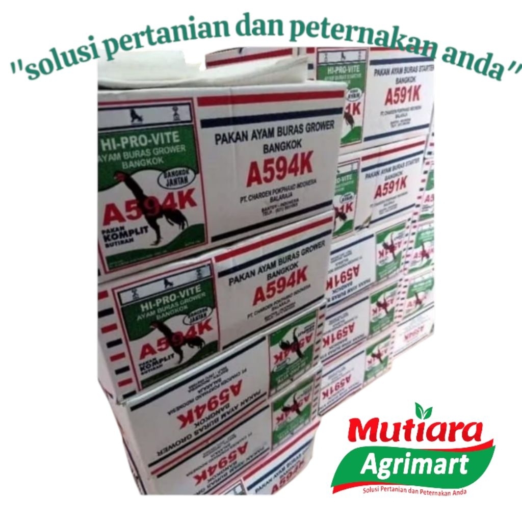 VOER AYAM BANGKOK A594K, A591K 1 DUS ISI 20 PACK // PAKAN AYAM BANGKOK PEDAGING
