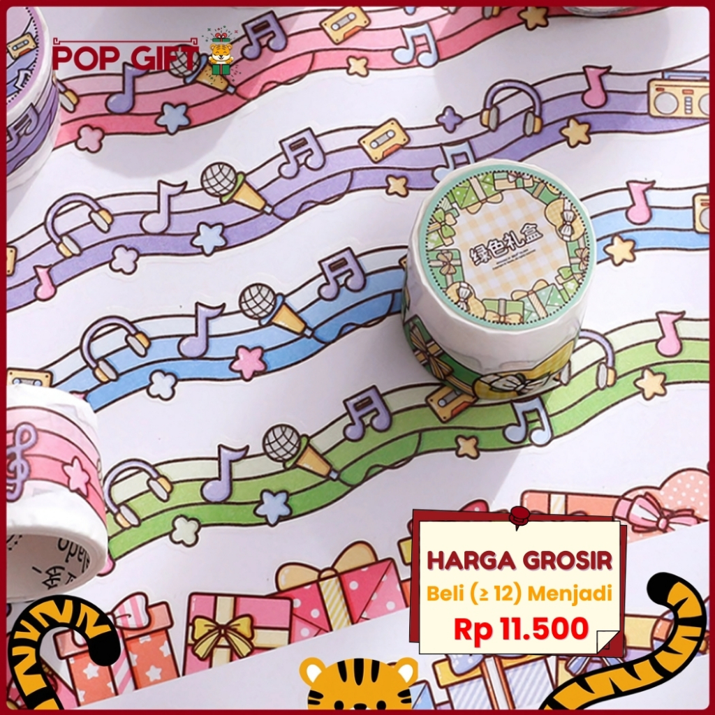 

PG Washi Tape Masking Tape Dekor Buku Stiker Frame Buat Jurnal Motif Note Hadiah Lucu Lakban TLD104