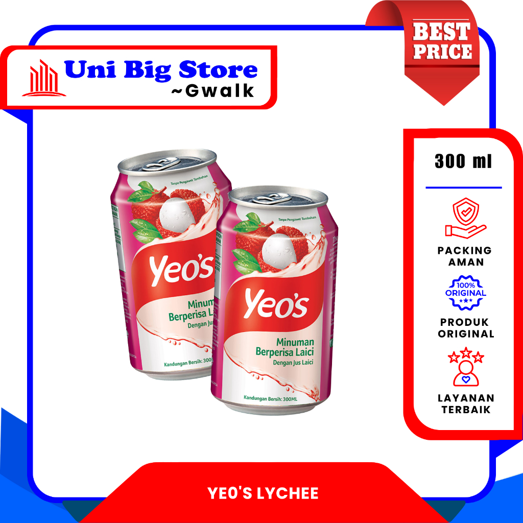

YEOS YEO'S LYCHEE LECI DRINK MINUMAN KALENG CAN - 300 ml