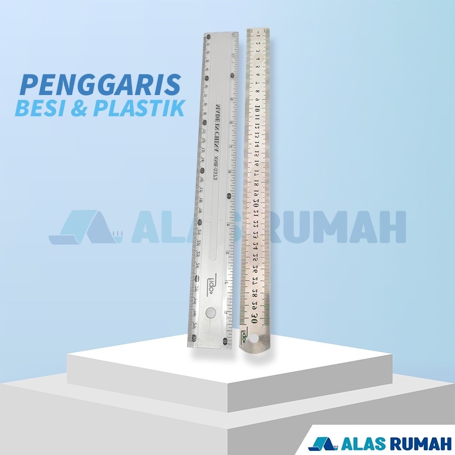 

Penggaris [PER LUSIN] Besi Penggaris Plastik Stainless 30cm Alat Tulis Kantor Sekolah Arsitek Teknik Penggaris Ukur Lurus Kuat Awet Presisi