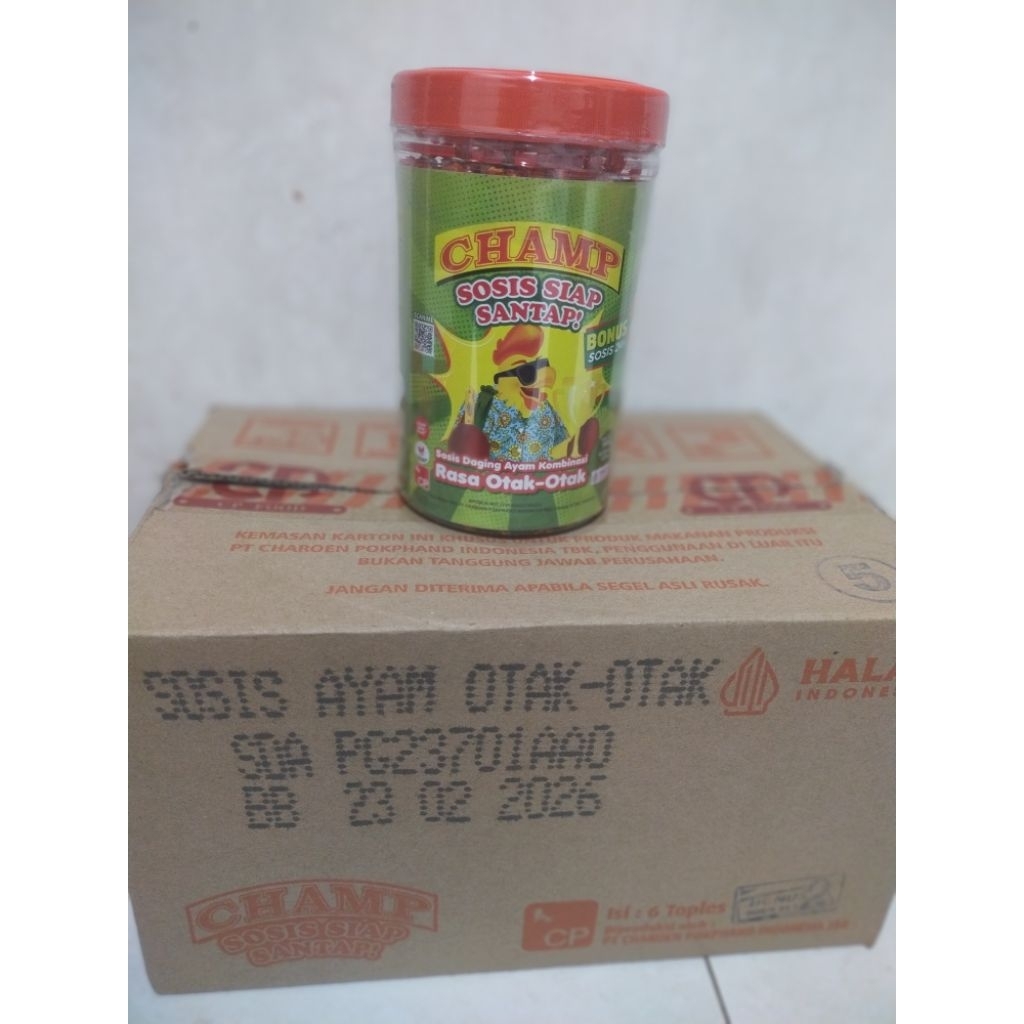 

Sosis Champ fiesta 1karton isi 6toples, exdate aman.
