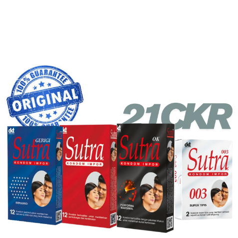 PRIVASI 100% AMAN Kondom Sutra Merah Classic Biru Gerigi Hitam OK Putih 003 Tipis Lembut Anti Bocor