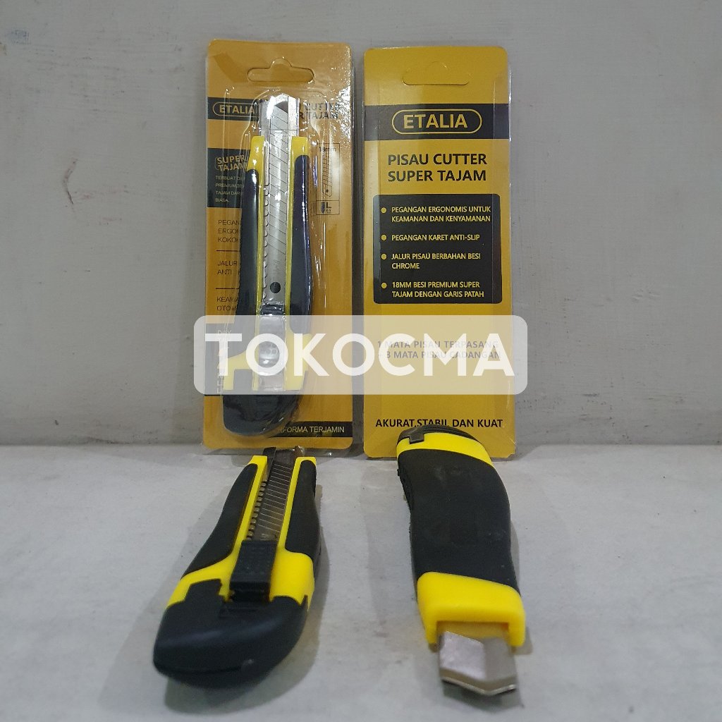 

Cutter Pisau Besar Etalia - Pisau Cutter Super Tajam + Refill 3 Cutter