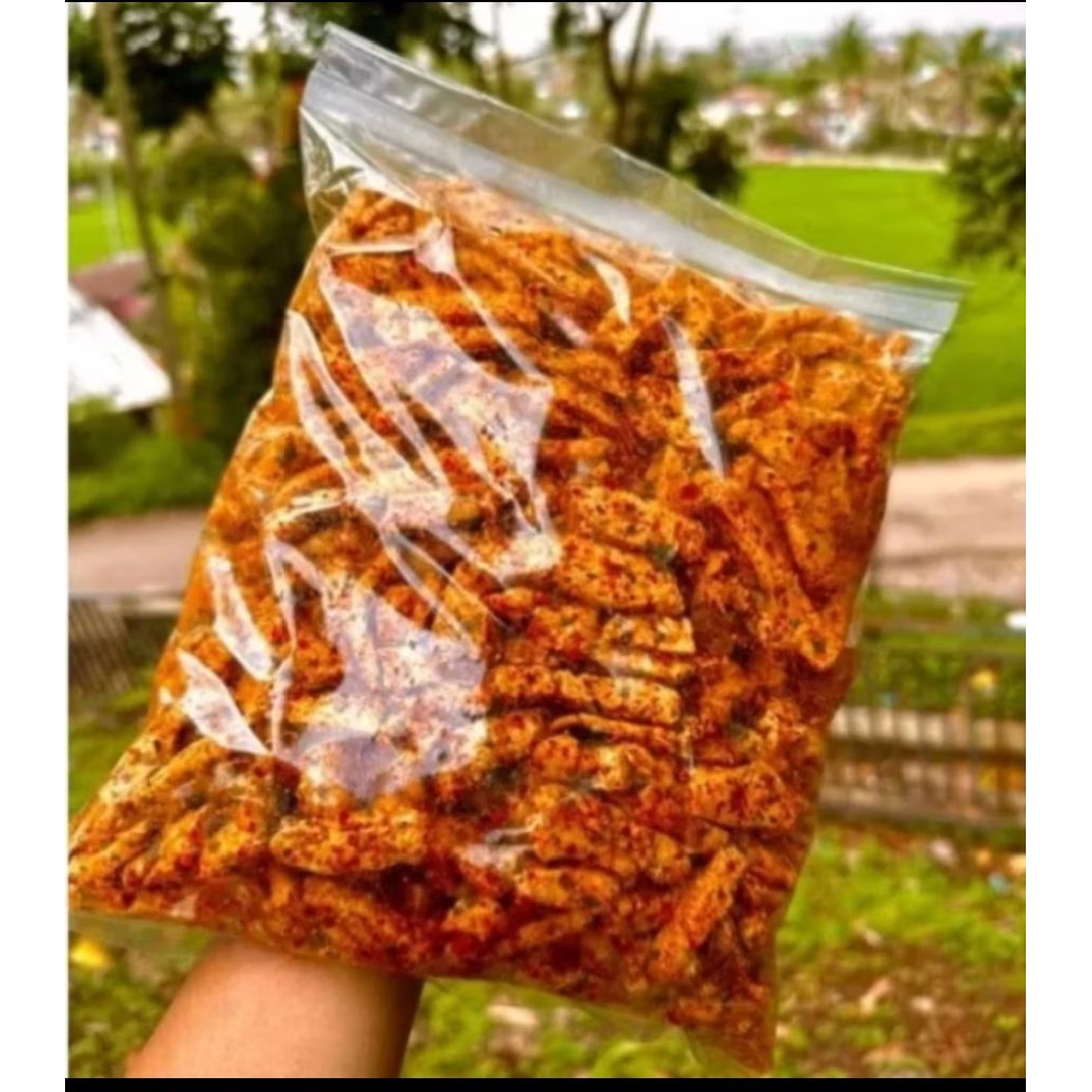 

Seblak Basreng pedes daun jeruk kemasan 500gr bumbu rempah Melimpah