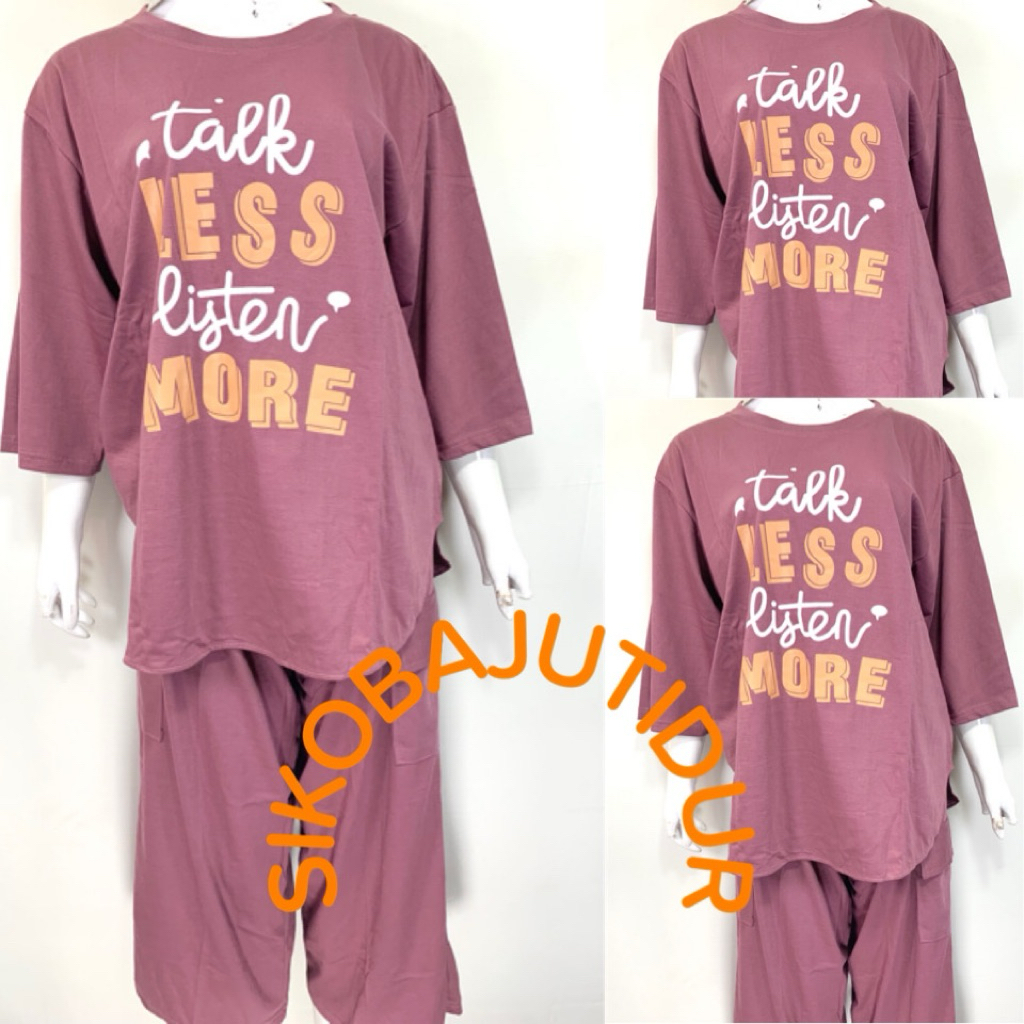 Sikobajutidur - 2. Jumbo Cp Tessa Lengan 7/8 | Baju Tidur Tessa | Baju Tidur Wanita