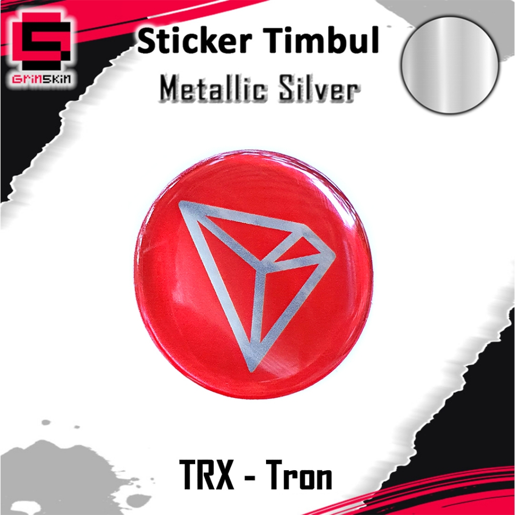 Sticker Timbul Emblem Logo TRX - Tron