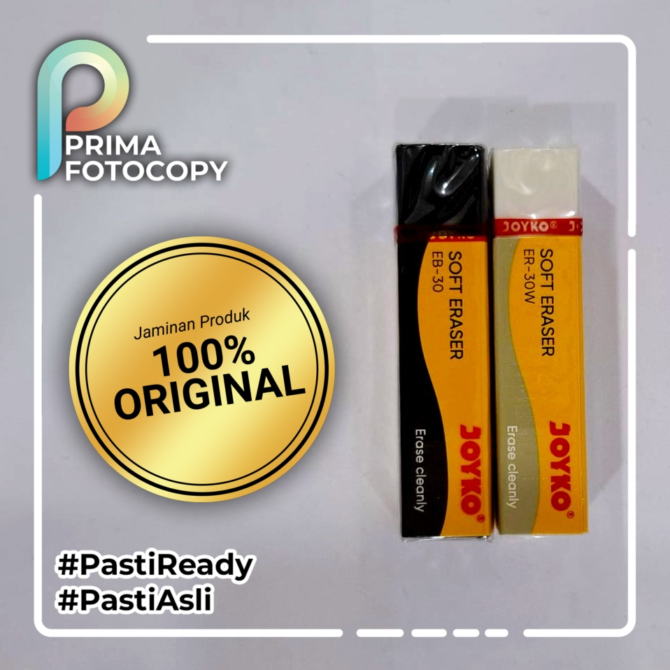 

Penghapus pensul soft eraser EB-30 joyko Warna Hitam Putih Jumbo