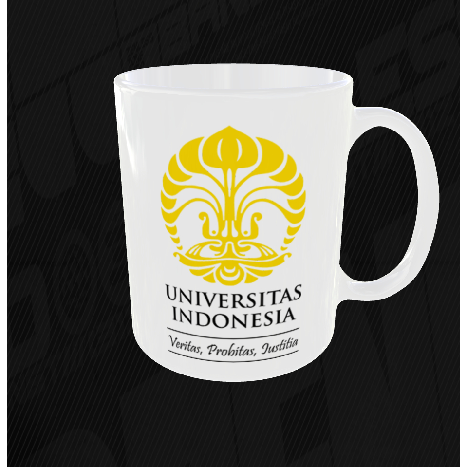 Mug Universitas Indonesia UI Logo Tahan Panas Tidak Mudah Luntur