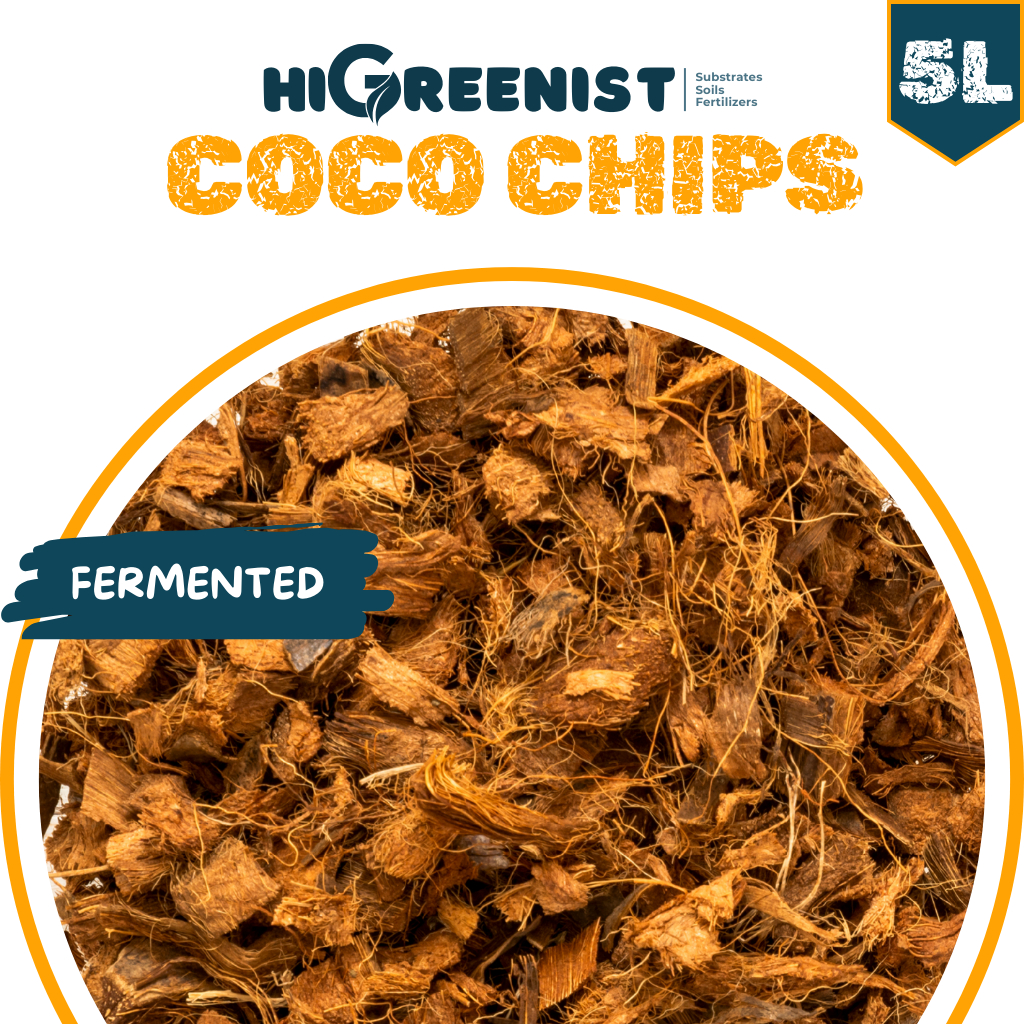 Coco Chips Premium (5L) - Media Tanam Coco Chips Organik - Fermentasi - Untuk Aroid & Orchid