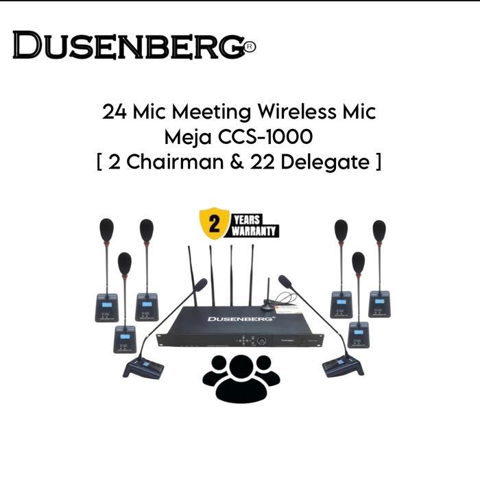 Paket Mic Conference Wireless Chairman & Delegate System 10 Mic Meja Dusenberg CCS-1000 / CCS1000 – Original Garansi Resmi 2 Tahun