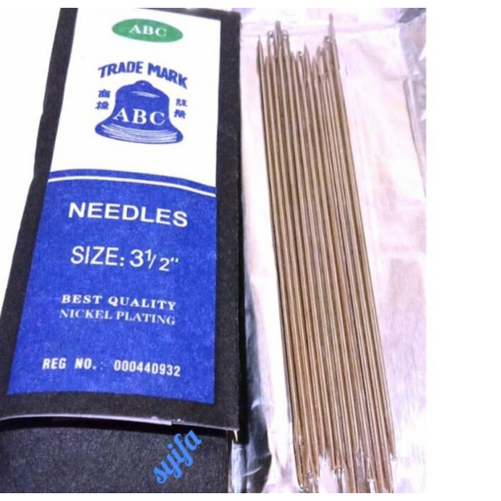 Jarum layar  harga untuk 1 bungkus/ jarum kasur / jarum jahit tangan/ kebutuhan menjahit/ jarum luba