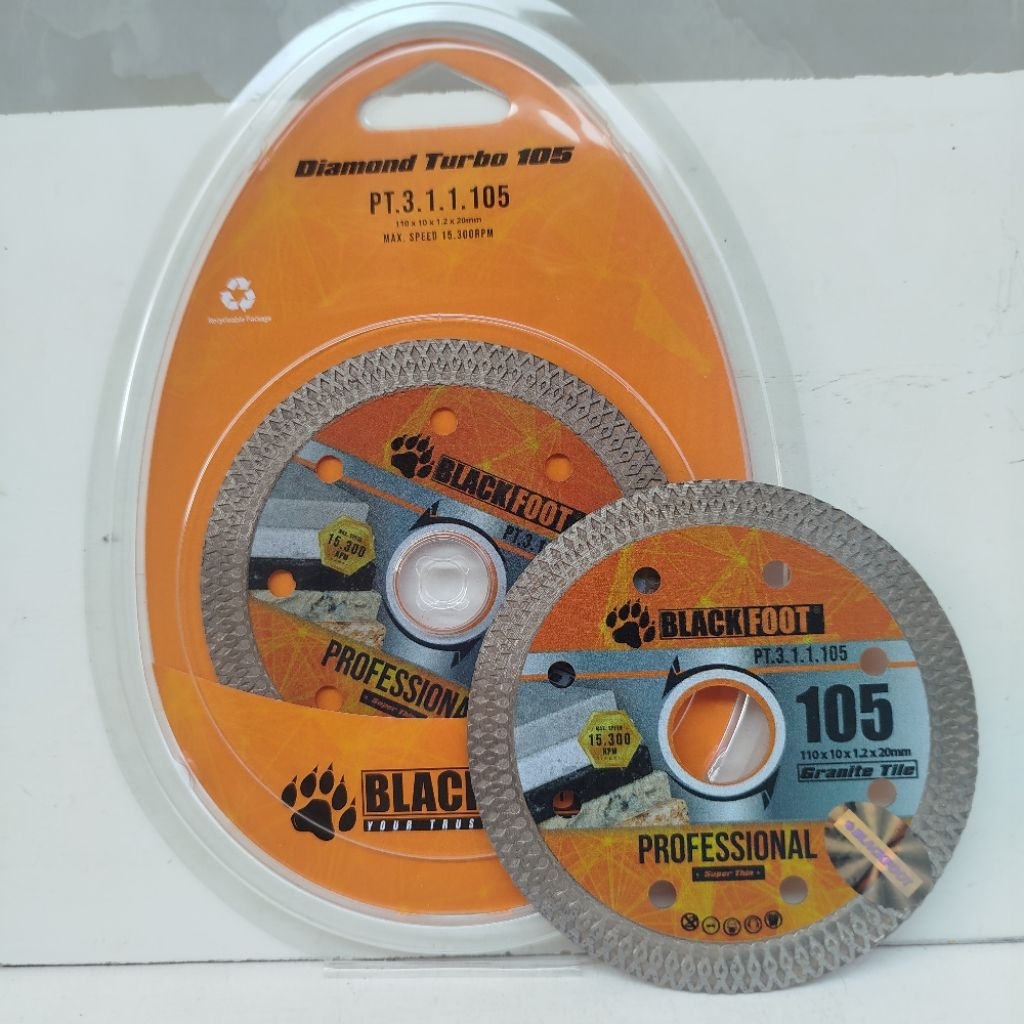 Blackfoot Diamond Turbo 4" Mata Gerinda Pemotong Granit Keramik Marmer Mata Pisau Potong Granit