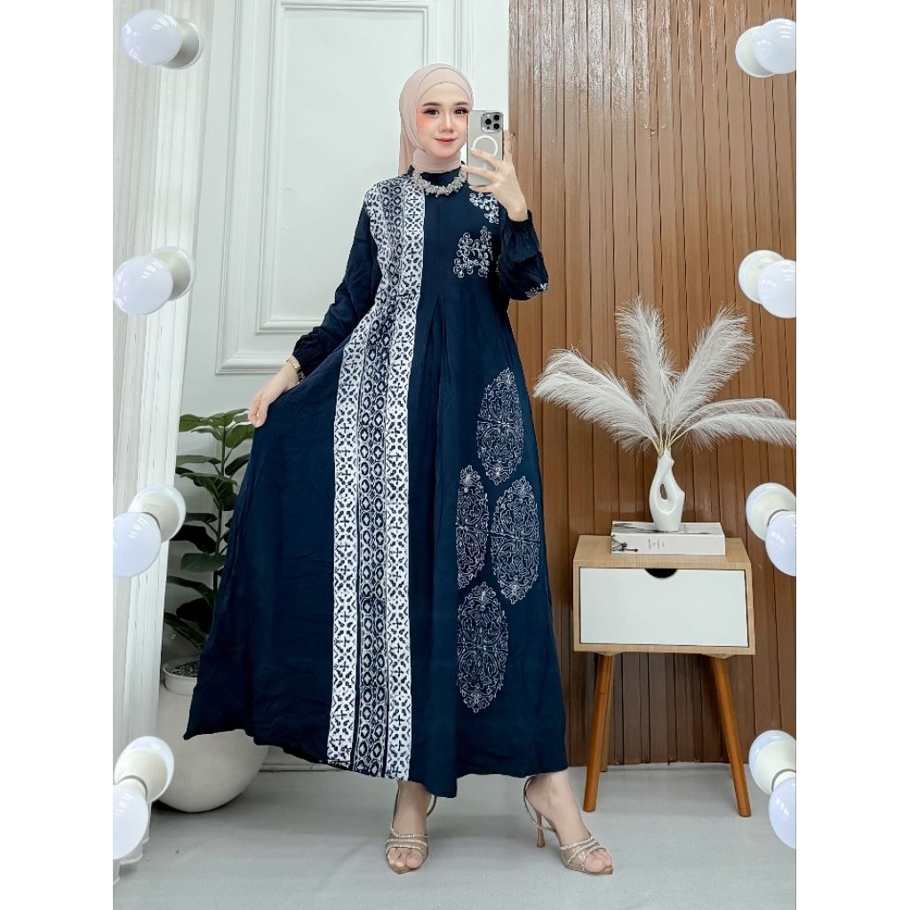 Gamis twill aisyahzahrabatik twill ori Gamis batik pekalongan