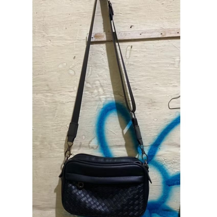 TAS SELEMPANG PRIA, tas kulit pria jalan jalan, tas kondangan, tas kuliahan [SECOND MURAH]