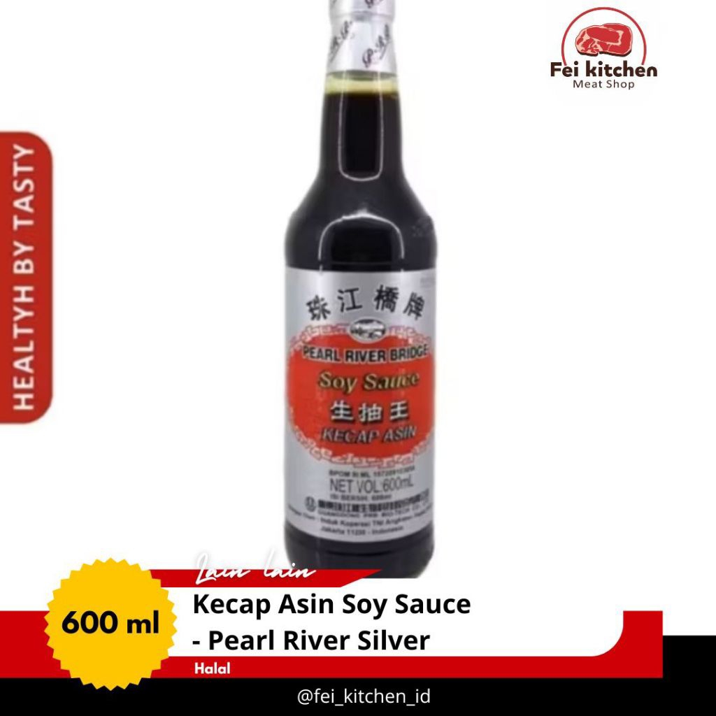 

kecap asin soy sauce pearl river silver 600ml