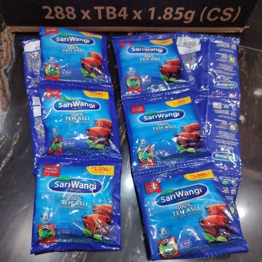 

Sariwangi sachet per renceng isi 6 pcs