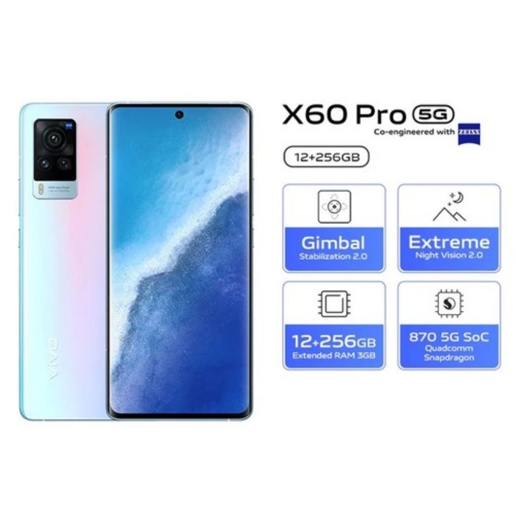 Vivo X60 Pro (RAM 12GB/256GB) - Shimmer Blue

