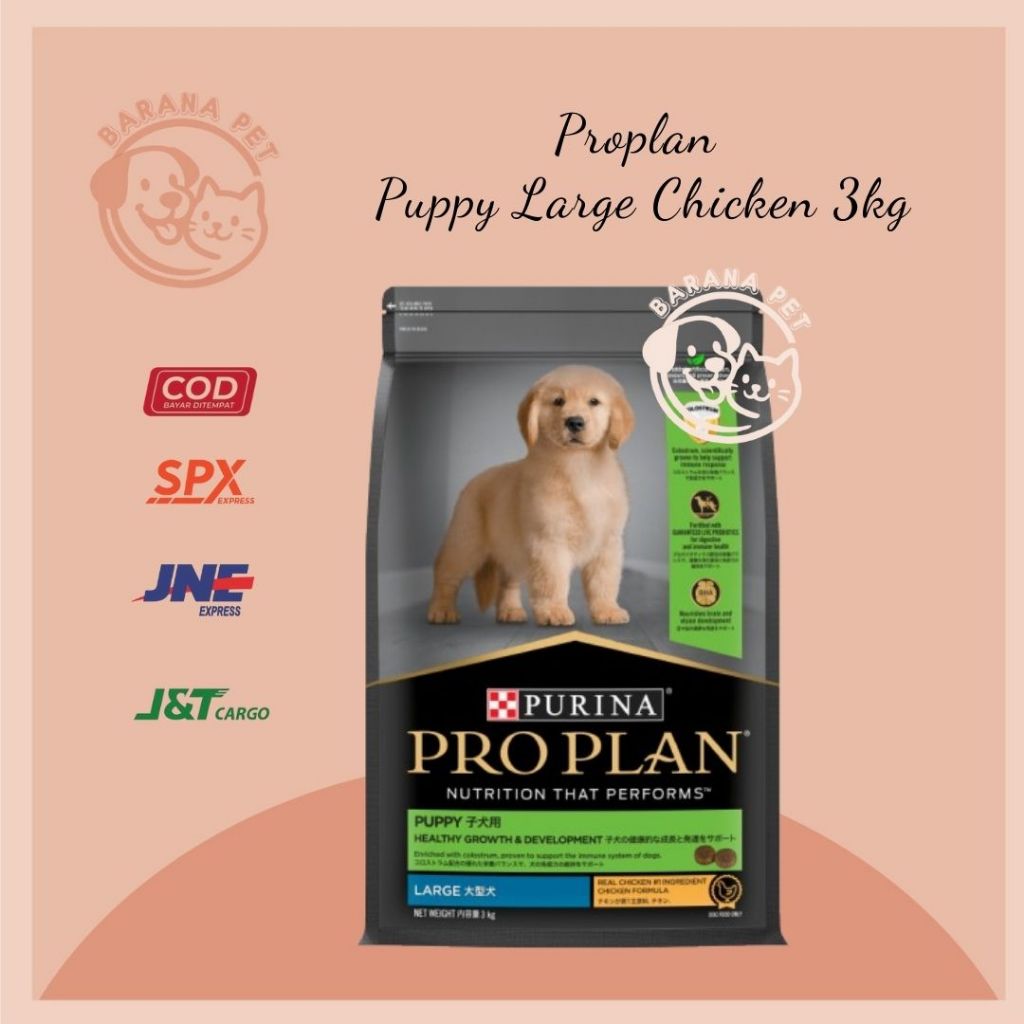 Pro Plan Puppy Large Breed Chicken 3kg _ PROPLAN 3KG FRESHPACK _ makanan untuk anak anjing super pre