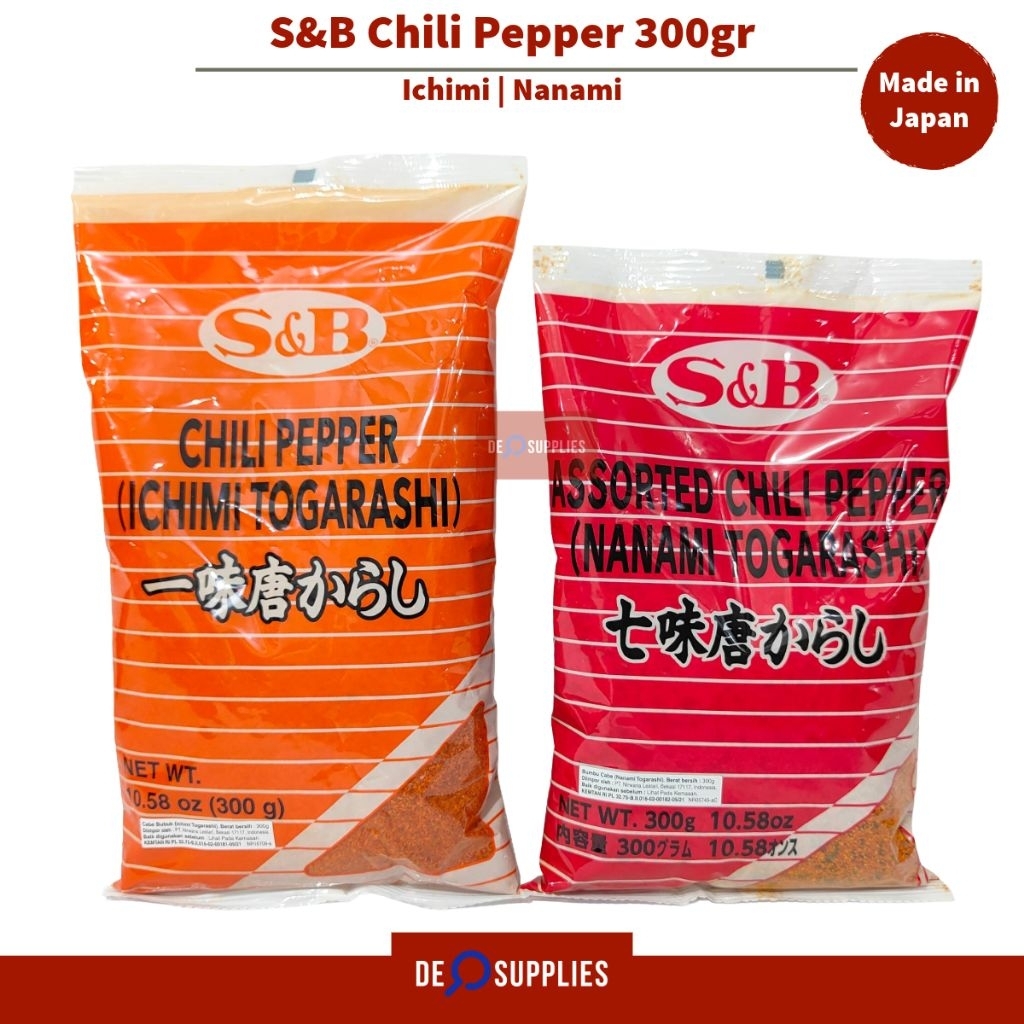 

S&B Ichimi Togarashi & Nanami Togarashi Shichimi 300gr - Cabe Bubuk Bumbu Jepang