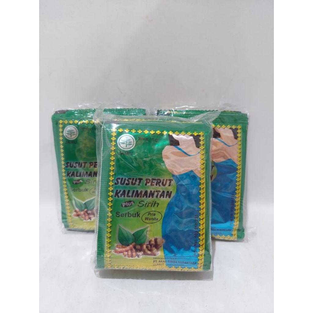 

jamu susut perut kalimantan kemasan serbuk dan pill original isi 10 saset