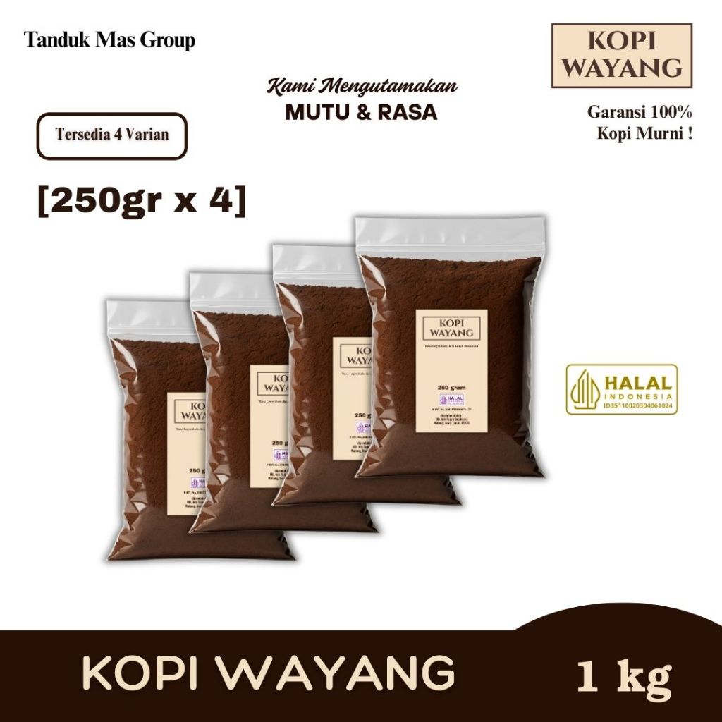 

Kopi Wayang 1kg - Robusta Dampit | Tanduk Mas Group