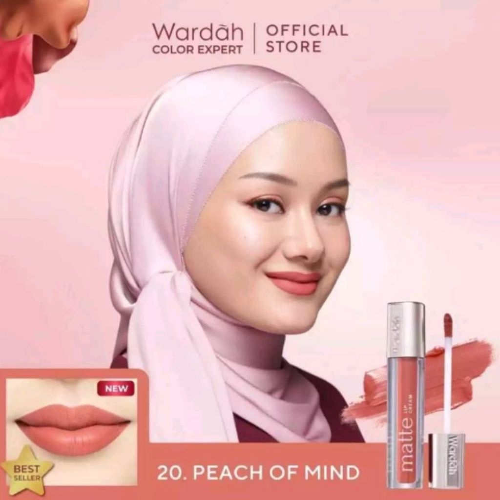 Wardah Exclusive Matte Lip Cream 20 Peach Of Mind - Wardah Lip Cream