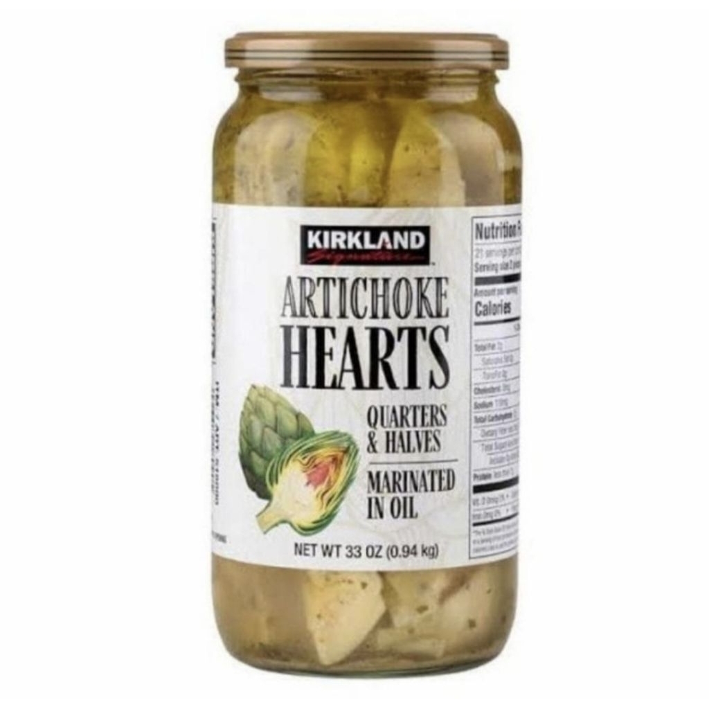 

Kirkland Siganture Marinated Artichoke Hearts in Oil 940g 33oz Quarters Halves